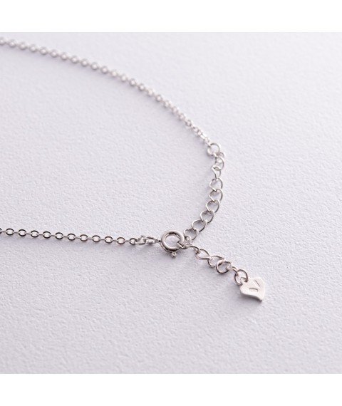 Silver necklace "Star" 181264 Onix 48