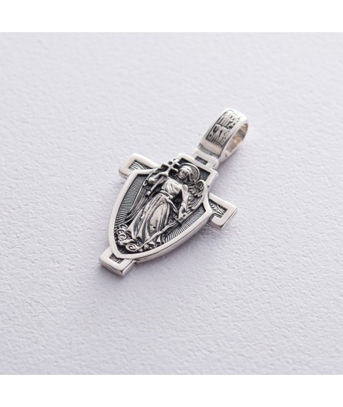 Silver amulet "Guardian Angel" 132967 Onyx