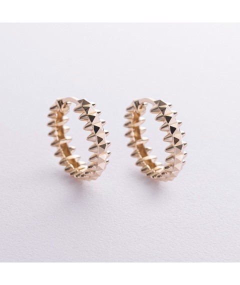 Earrings - rings in yellow gold s09059 Onyx