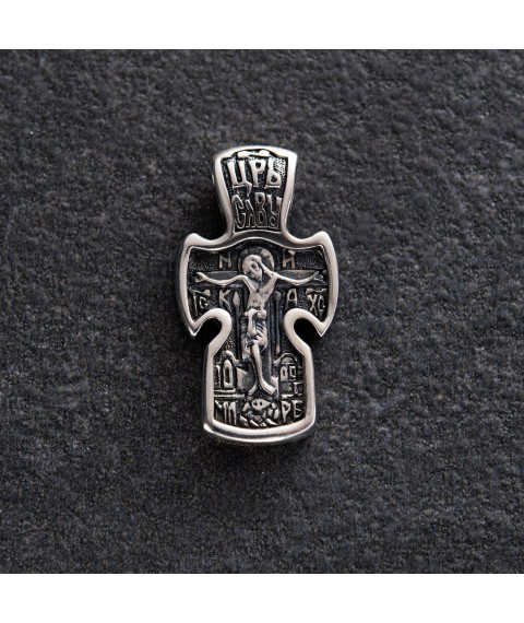 Серебряный православный крест 13758 Онікс