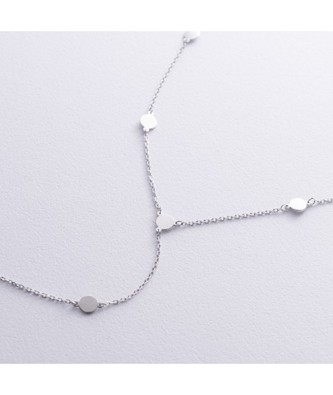 Silver necklace - tie "Coins" 908-01233 Onix 38