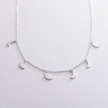Серебряное колье "Луна" 18947 Онікс  43