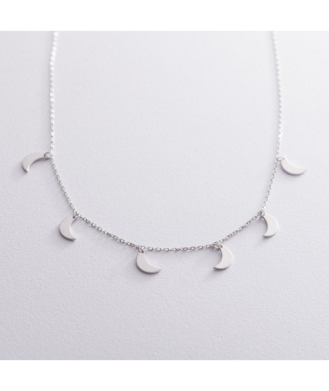 Серебряное колье "Луна" 18947 Онікс  43