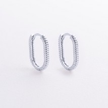 Серьги "Alisia" в белом золоте с09220 Онікс