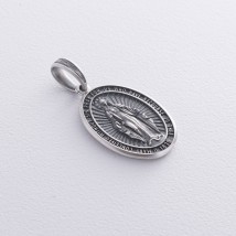Silver pendant "Virgin Mary" 7115 Onyx