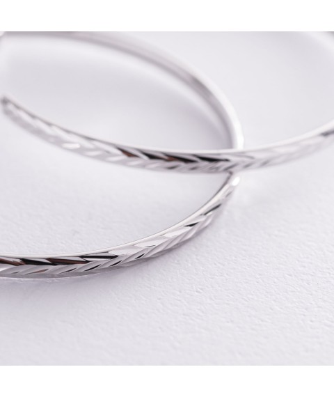 Сережки - кільця в сріблі (4.9 см) 122951 Онікс