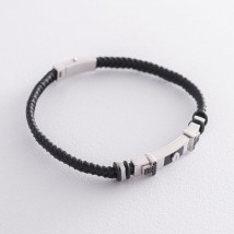 Rubber bracelet (enamel, cubic zirconia) b03988 Onix 21