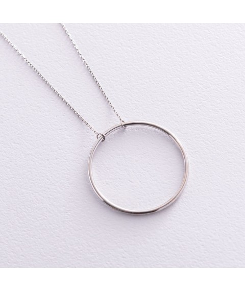 Necklace "Great Cycle" in white gold count01847 Onix 40