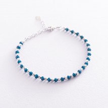 Silver bracelet with artificial lapis lazuli 141514 Onyx 20