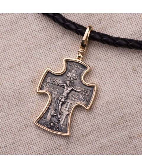 Серебряный православный крест с позолотой 132300 Оникс