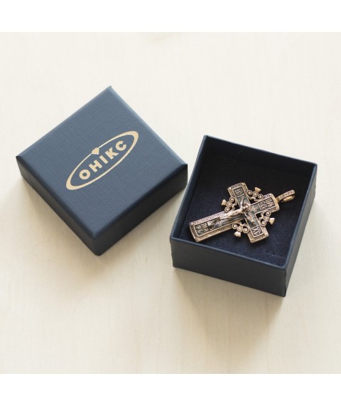 Orthodox cross "Crucifixion of the Lord" p00788 Onyx