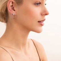 Gold earrings "Monica" with diamonds sb0486m Onyx