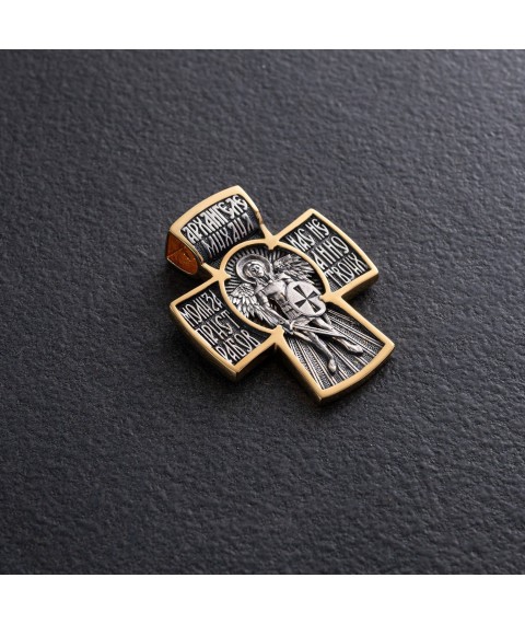 Серебряный крест "Архангел Михаил" 132452 Онікс