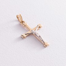 Золотой крестик с распятием п03671 Онікс