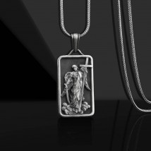 Silver pendant "Archangel Michael" (engraving possible) 133178 Onyx