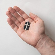 Silver token with a cross (polymer) 132864 Onyx