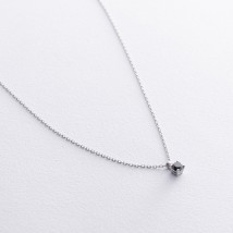 Necklace in white gold with black diamond 736121122 Onyx