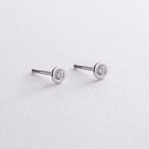Gold earrings - studs with diamonds 36801121 Onyx