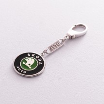 Silver keychain for car "Skoda" 9017.1 Onix