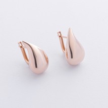 Серьги "Megan" в красном золоте (Small) с09118 Онікс