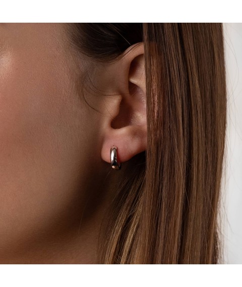 Earrings - rings in white gold s08210 Onyx