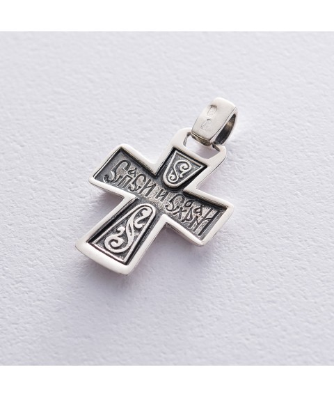 Silver cross "Save and Preserve" 131725 Onyx