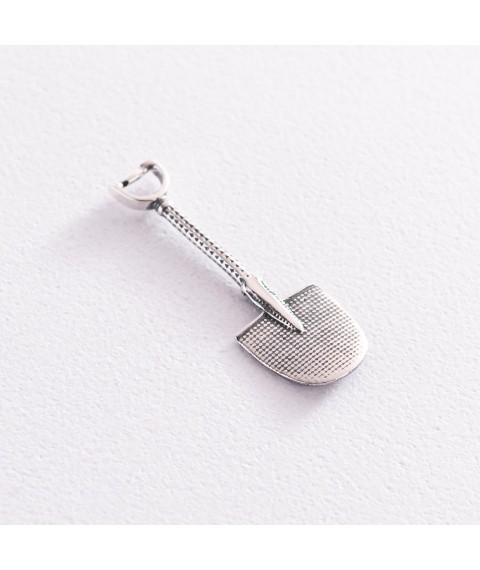 Silver souvenir "Rake spoon" 23473 Onix