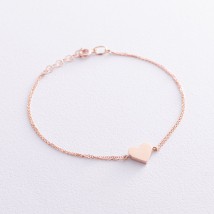 Gold bracelet "Heart" b04480 Onix 18