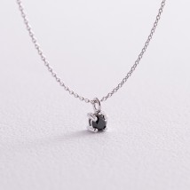 Gold necklace with black diamond flask0098y Onyx 45