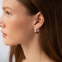 Серьги - кольца "Luisa" в красном золоте с09162 Онікс