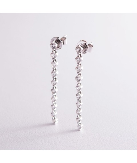 Gold stud earrings with diamonds sb0244ch Onyx