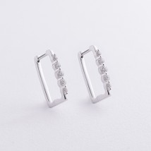 Gold earrings with diamonds sb0560ri Onyx