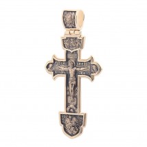 Золотий хрест з чорнінням п03201 Онікс