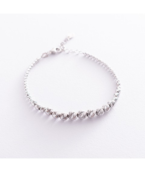 Silver bracelet "Balls" 141501 Onix 20