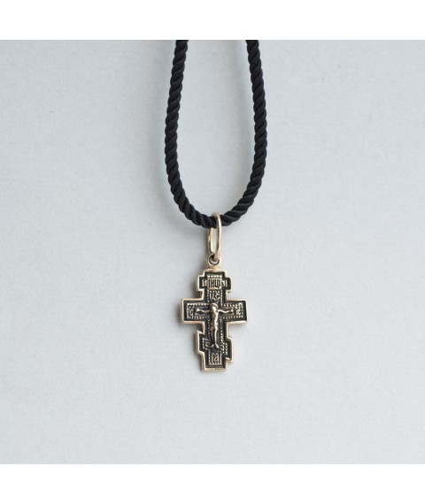 Православний хрест "Розп'яття". Спаси і збережи" (чорніння) п01848 Онікс