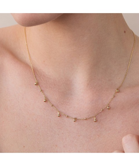 Necklace "Balls" in yellow gold coll01949 Onix 43