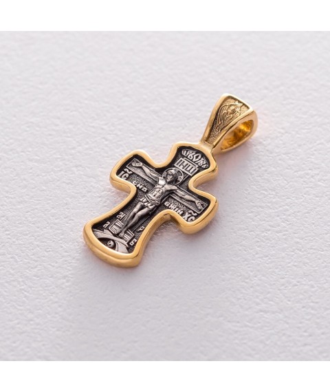 Orthodox cross "Crucifixion of Christ. Prayer "May God rise again" 132894 Onyx