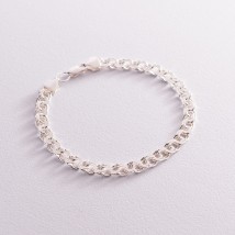 Мужской серебряный браслет (гарибальди) б021743 Онікс 19