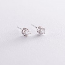 Gold earrings - studs with diamonds s174ar Onyx