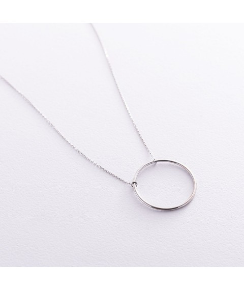 Necklace "Great Cycle" in white gold count01847 Onix 40