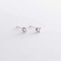 Gold stud earrings (diamonds) ME34376ca Onyx