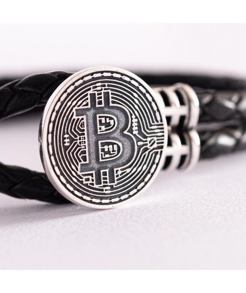 Silver bracelet BITCOIN (bitcoin) b2510 Onix 21