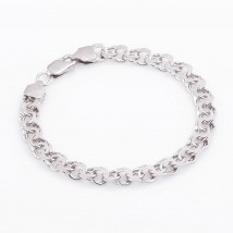 Men's silver bracelet weave "Garibaldi" p021762 Onix 20.5