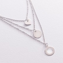 Gold necklace "Heart and circles" coll01584 Onix 43