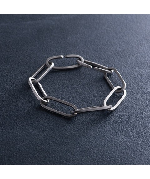 Silver bracelet "Chain" 141650 Onix 21