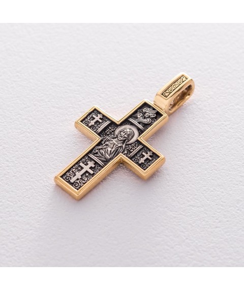 Православный крест "Господь Вседержитель. Св. мученик Трифон" 132907 Онікс