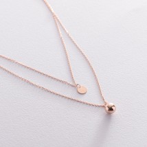 Gold necklace "Ball and coin" count01860 Onix 40