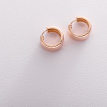 Золотые серьги - кольца без камней с01677 Онікс
