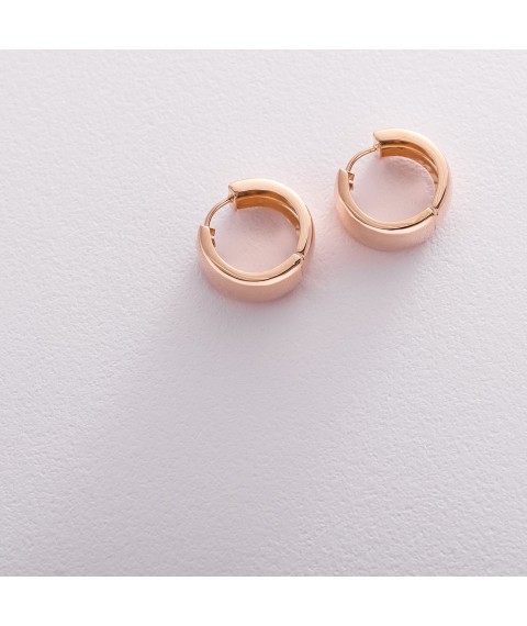 Золотые серьги - кольца без камней с01677 Онікс