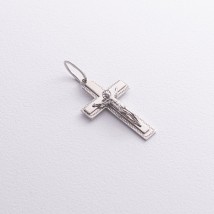 Silver cross "Crucifixion. Save and Preserve" RS311417 Onyx